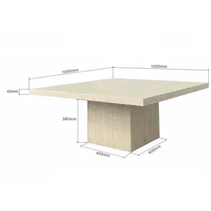 Table basse Travertino 100x100cm Kare Design pas cher