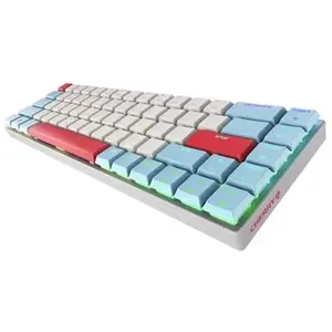 CHERRY Clavier de jeu, sans fil, RVB, MX Low Profile Speed, blanc, de
