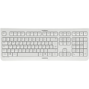 CHERRY KW 3000 - Clavier - silencieux, de grande taille - sans fil - 2.4 GHz - QWERTZ - Allemand - blanc