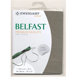Zweigart linnen borduurstof Belfast 32ounts/12,6 draden p/cm kl.53 jute afm. 48x68cm