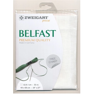 Borduurstof Belfast 32ct (48 x 68 cm) - Zweigart - 100% Linnen - Wit -...