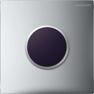 Geberit type 10 urinioir bedieningsplaat - 230V- ronde knop - glans chroom/mat chroom