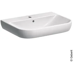 Geberit, Lavabo, Lavabo Smyle 65 cm blanc avec revêtement 500230018 (4... pas cher