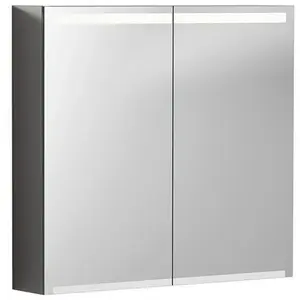Geberit Option spiegelkast met verlichting 2 deuren 75x70x15 cm