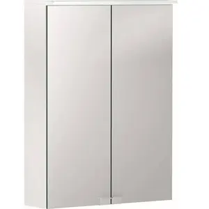 Geberit, Armoire de toilette, Keramag Armoire de toilette Option Basic avec éclairage, deux portes, largeur 50cm, 5002570 pas cher