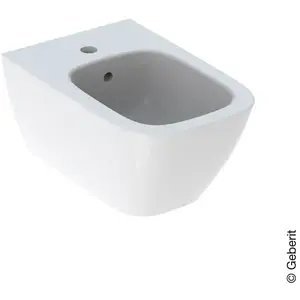 Geberit, Cuvette toilettes + bidet, Keramag / Bidet mural Smyle Square...