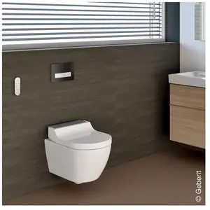 Geberit AquaClean Tuma Comfort Wandcloset Met Zitting RVS Geborsteld pas cher