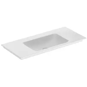 Geberit ONE - Meubelwastafel 105x48x14 cm, zonder overloop, zonder kraangat, KeraTect, wit 505.011.01.4 pas cher