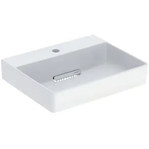 Geberit, Lavabo, ONE lavabo à poser, sortie horizontale, blanc, 50x15,... pas cher