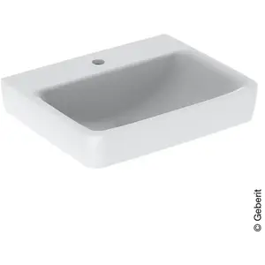 Geberit, Lavabo, Renova Plan, lavabo, 55x44 cm, 1 trou pour robinet, sans trop-plein, 501633 (440 mm, 550 mm)