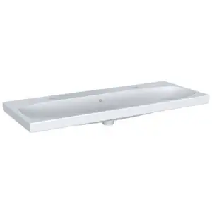 Geberit, Lavabo, Acanto lavabo, 2 trous pour robinet, avec trop-plein, 1200x480 mm (480 mm, 1200 mm)