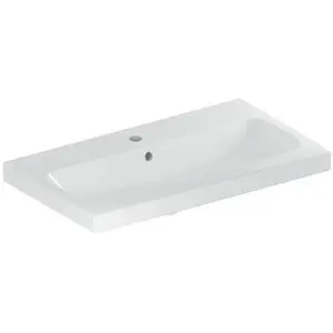 Geberit, Lavabo, Keramag / lavabo iCon Light 75 cm encastré blanc avec...