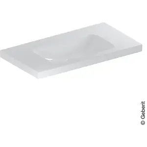 Geberit, Lavabo, iCon Light lavabo, 90 cm x 48 cm, sans trou pour robinetterie, sans trop-plein,501840 (480 mm, 900 mm)