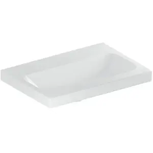 Geberit, Lavabo, iCon Light lavabo, 60 cm x 42 cm, sans trou pour robinetterie, sans trop-plein,501841 (420 mm, 600 mm)