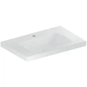 Geberit, Lavabo, iCon Light lavabo, 75 cm x 48 cm, avec trou pour robi...