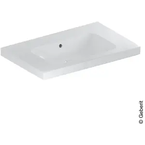 Geberit, Lavabo, iCon Light lavabo, 75 cm x 48 cm, sans trou pour robi...