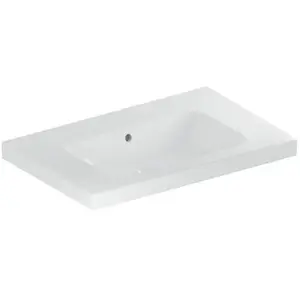Geberit iCon Light wastafel 75x48 cm, zonder kraangat, met overloop en aflegvlak, witVendu pargalaxus