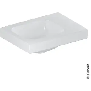Geberit, Lavabo, iCon Light lave-mains, 38 cm x 28 cm, sans trou de robinetterie, sans trop-plein, surface de (280 mm, 380 mm) pas cher