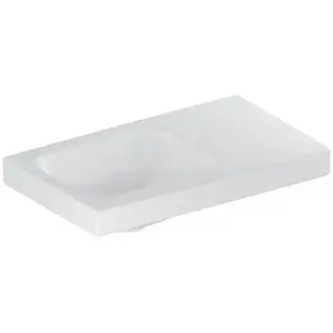 Geberit, Lavabo, iCon Light lave-mains, 53 cm x 31 cm, sans trou de robinetterie, sans trop-plein, surface de (310 mm, 530 mm)
