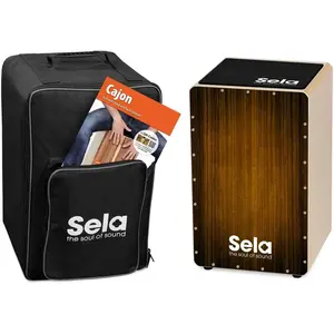 Sela Se 061 De Varios Brown Cajon Set + Sac, Pad, Méthode En Allemand