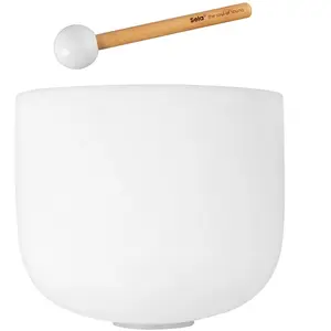 Sela SECF13D Crystal Singing Bowl Set - Frosted (D: 440 Hz) pas cher