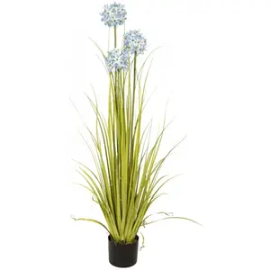 EUROPALMS Herbe dallium ArtificielleBleue120 cm pas cher