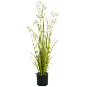 EUROPALMS Herbe de jasmin artificielle, blanche, 130 cm, herbe ornemen...Vendu pargalaxus