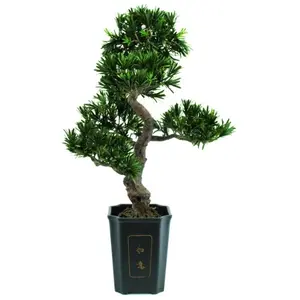 Europalms 61428 Plante de Décoration Bonsaï Podocarpus Vert 80 cm pas cher