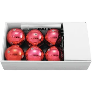 Europalms Euro Palms Lot de 6 boules de Noël LED Rouge 6 cm pas cher