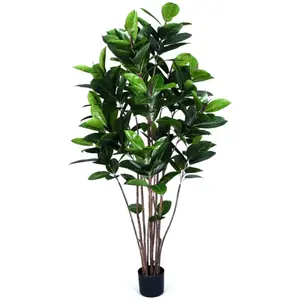 Europalms 61445 Plante de Décoration Arbre à Caoutchouc Vert 120 cm pas cher