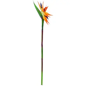 EUROPALMS Fleur d'oiseau de paradis, plante artificielle, orange, 95 c... pas cher