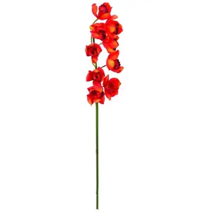 Europalms 61387 Plante de Décoration Cymbidium Spray Rouge 90 cmVendu pargalaxus