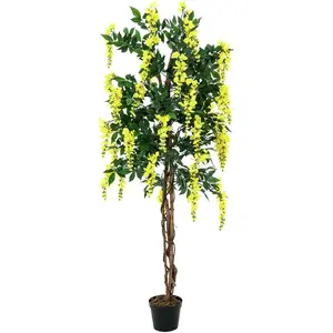 Europalms, Plantes artificielles, Pluie d'or, plante artificielle, jaune, 150cm (150 cm)