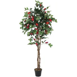 EUROPALMS Camélia rouge cimenté, plante artificielle, 180cmVendu pargalaxus