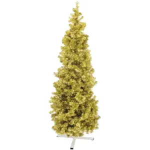 Europalms 83500555 Futura Sapin de Noël Doré métallique 210 cm pas cher