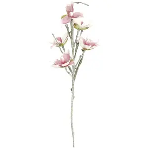 Europalms Plante Artificielle Branche de Magnolia EVA Blanc Rose Stand... pas cher