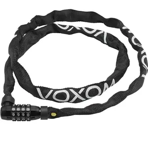 Voxom Sch2 Antivol de vélo à code 4 chiffres Cadenas chaîne antivol Noir 4 x 1200 mm - 718000077 pas cher