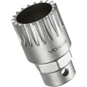 Voxom Pédalier Embout wkl26 Shimano Cartridge et Isis Compatible, Fraisé CNC, 718000068 Outils, Argent, Standard pas cher