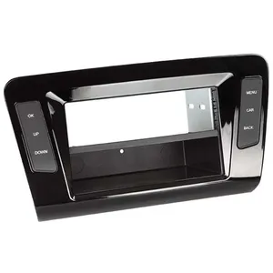 ACV 2-DIN Paneel geschikt voor met pocket Skoda Octavia 2013-2018 Kleur: Piano Zwart