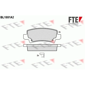 Remblokken set BL1881A2 FTE pas cher