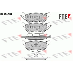 Remblokken set BL1887U1 FTE pas cher