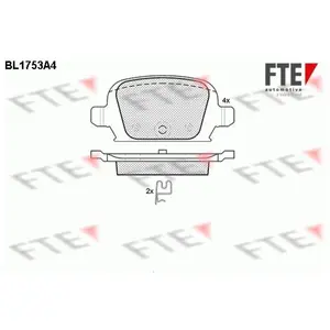 Remblokken set BL1753A4 FTE pas cher