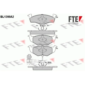 Remblokken set BL1399A2 FTE pas cher
