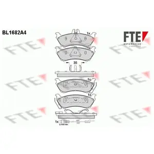 Remblokken set BL1682A4 FTE pas cher