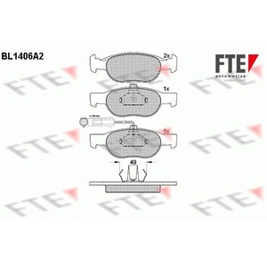 Remblokken set BL1406A2 FTE pas cher
