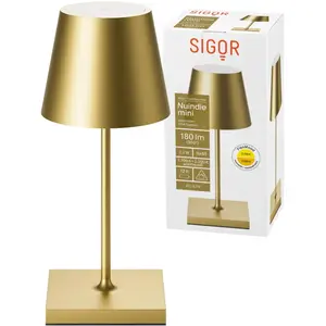 Sigor, Lampe de table, Lampe de bureau Nuindie USB-C mini 25cm doré 2,...Vendu pargalaxus