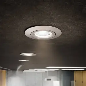 Sigor, Applique + plafonnier, Luminaire encastré Diled 10W 610lm 2700K-2100K DimmToWarm Acier 36 (610 lm) pas cher