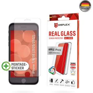 Displex Real Glass, 2D Panzerglas + Handyhülle (1 pièce(s), Apple iPhone 6, Apple iPhone 8, Apple iPhone 7, Apple iPhone SE (2ème génération), Apple iPhone SE (3ème génération)), Téléphone portable : film de protection, Transparent pas cher