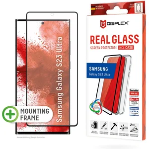 Displex Real Glass Screenprotector + Back Cover met Applicator voor Samsung Galaxy S23 Ultra - Transparant pas cher