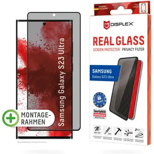 Displex Real Glass, Privacy Full Cover Panzerglas (1 pièce(s), Samsung Galaxy S23 Ultra), Téléphone portable : film de protection, Transparent pas cher